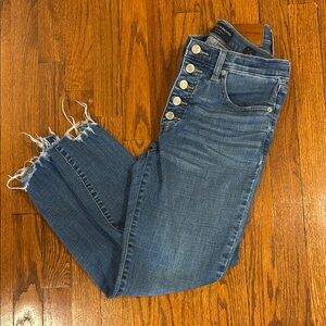 Lucky Brand Blue High-Rise Button-Fly Jeans